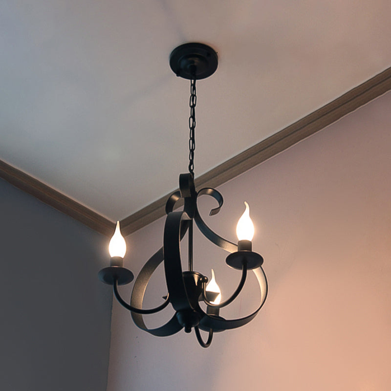 Traditional Unique Chandelier Lights Metal 3 Light Hanging Pendant Lights