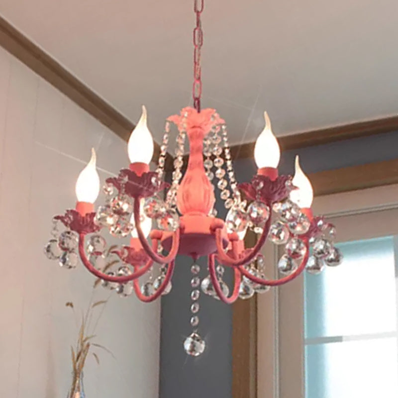 Traditional Unique Chandelier Lights Crystal 6-Light Pendant Light Fixtures