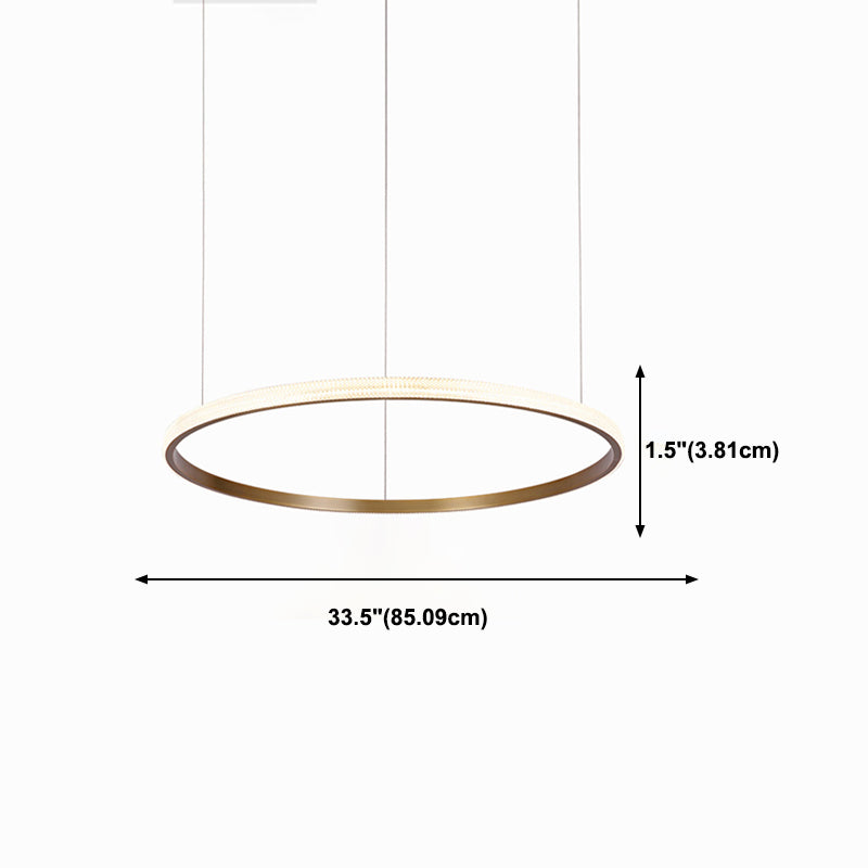 Circle Shade Metal Chandelier Lights Modern Chandelier Lighting Fixtures in Gold