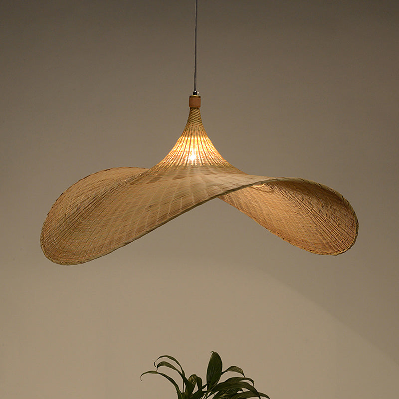 Rattan Hanging Light Modern Style Pendent Lighting Fixture for Living Room