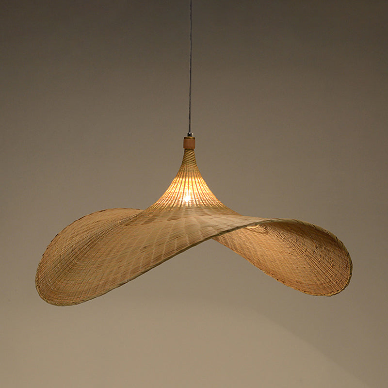 Rattan Hanging Light Modern Style Pendent Lighting Fixture for Living Room