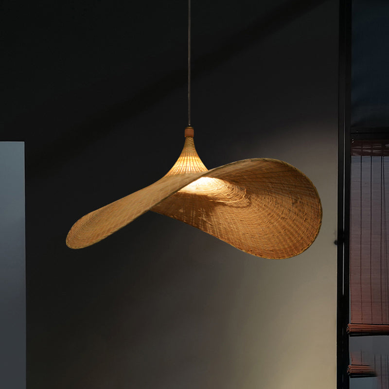 Rattan Hanging Light Modern Style Pendent Lighting Fixture for Living Room
