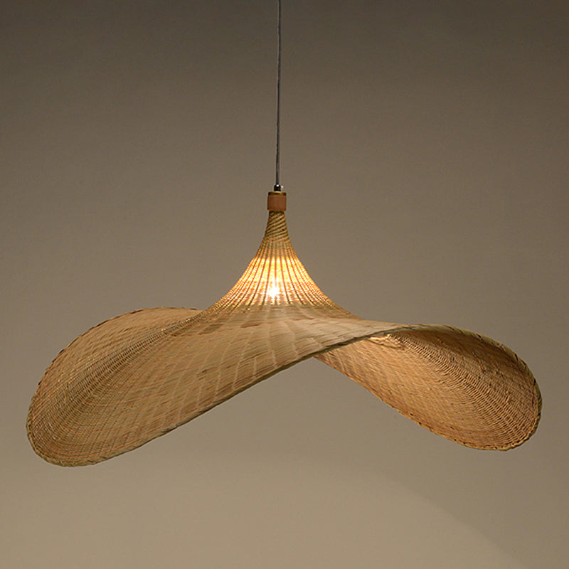 Rattan Hanging Light Modern Style Pendent Lighting Fixture for Living Room