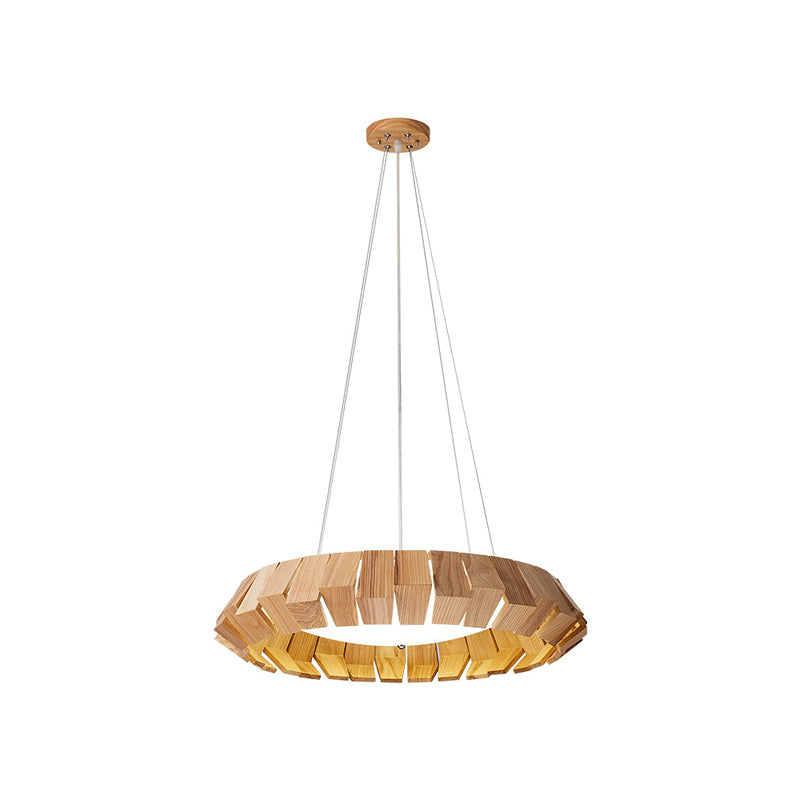 Contemporary Wooden Hanging Light Household Pendent Lighting Fixture for Living Room