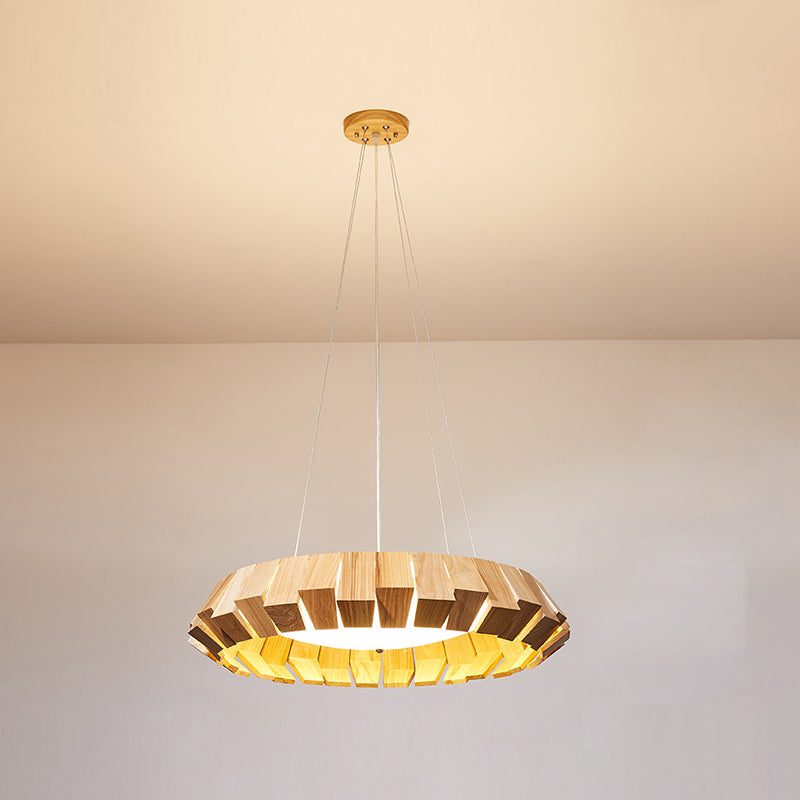 Contemporary Wooden Hanging Light Household Pendent Lighting Fixture for Living Room