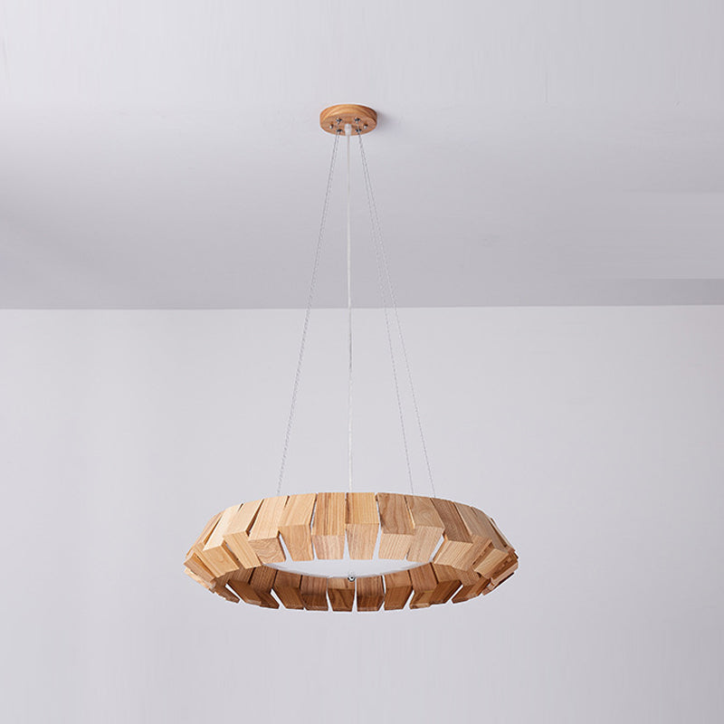 Contemporary Wooden Hanging Light Household Pendent Lighting Fixture for Living Room