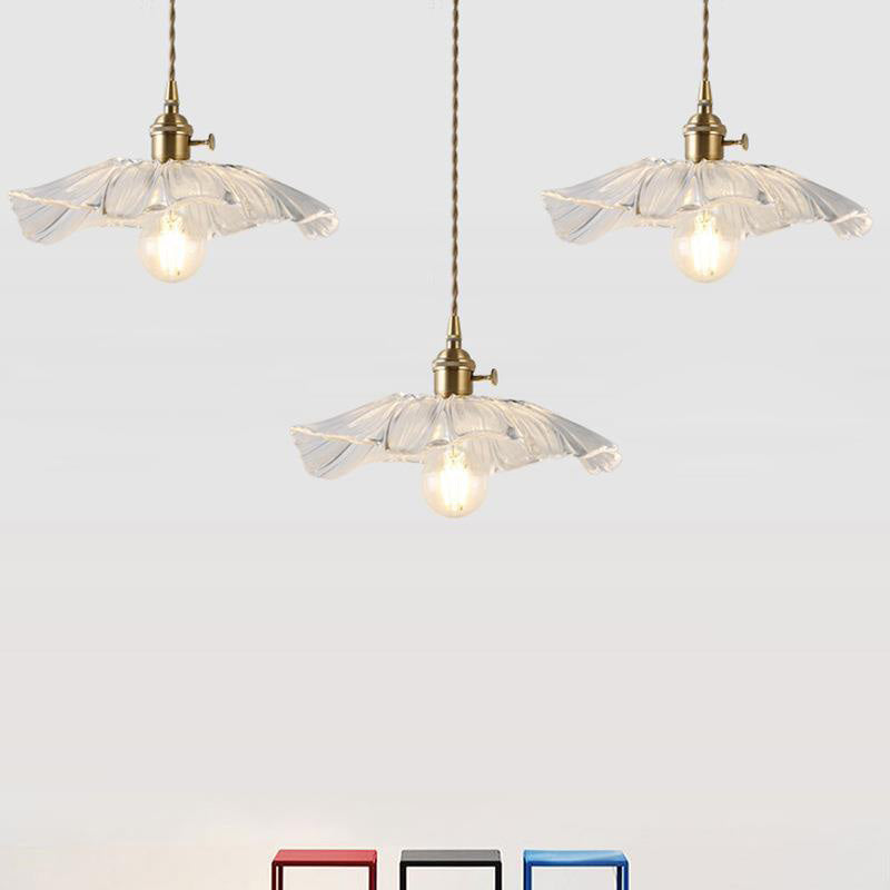 Pot Cover Shade Hanging Lighting Industrial Style Glass Multi Light Pendant Lamp