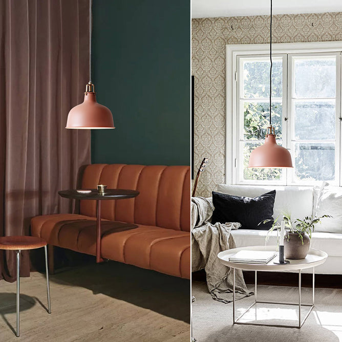 Round Shape Metal Hanging Light Nordic Macarons 1-Light Hanging Light Fixtures