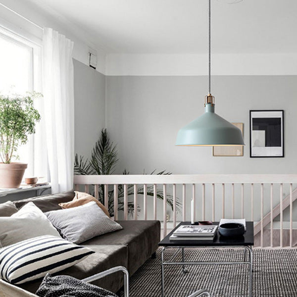 Round Shape Metal Hanging Light Nordic Macarons 1-Light Hanging Light Fixtures