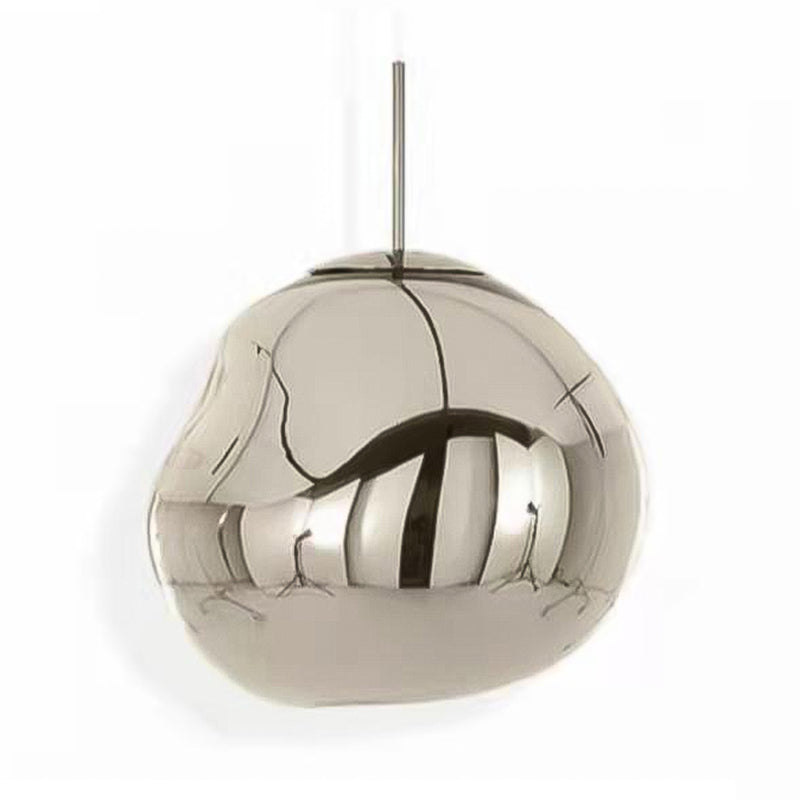 Aménagement d'éclairage pendentif en verre léger suspendu contemporain