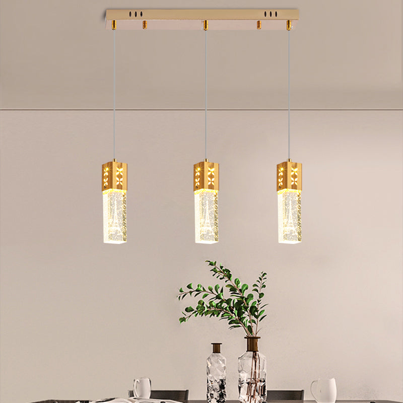 Geometric Hanging Lights Modern Style Crystal Multi Lights Pendant Light Kit