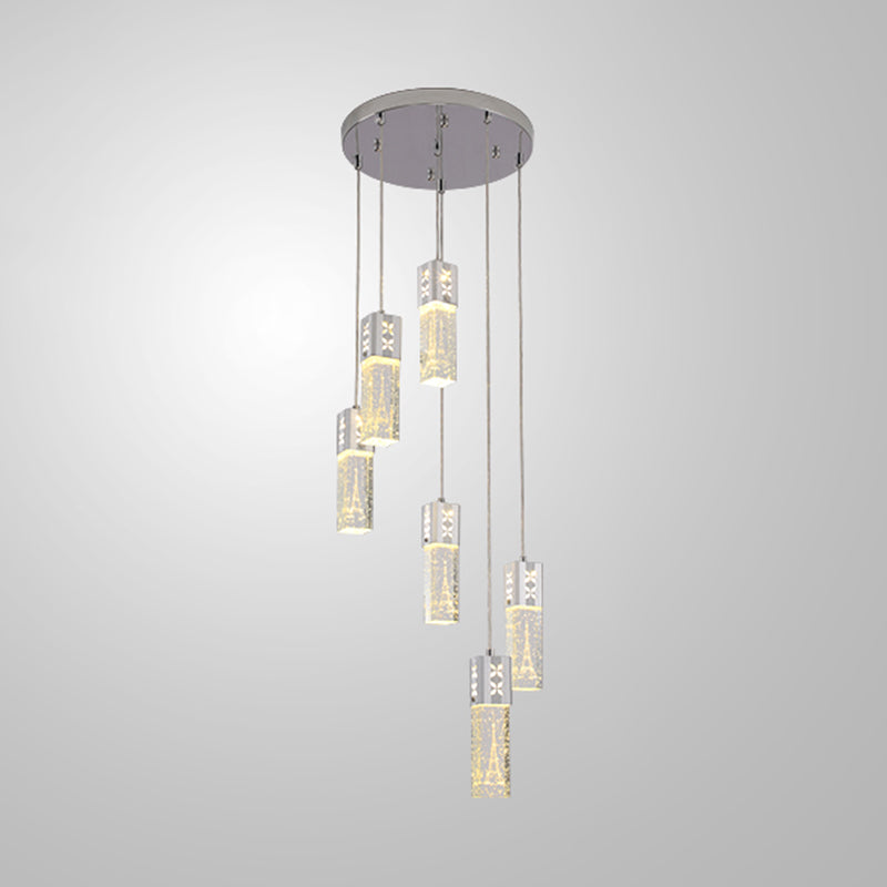 Geometric Hanging Lights Modern Style Crystal Multi Lights Pendant Light Kit