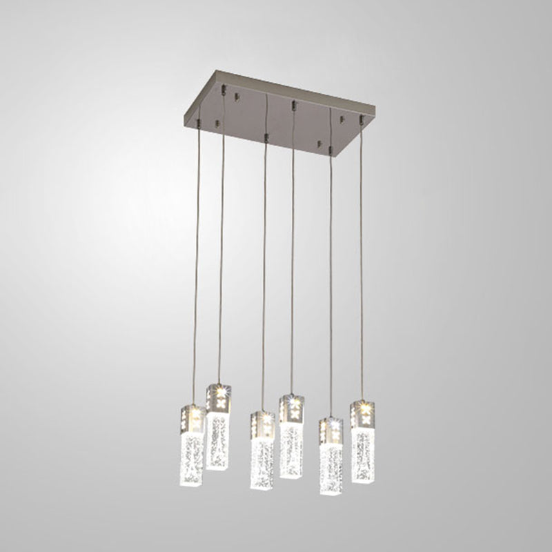 Geometric Hanging Lights Modern Style Crystal Multi Lights Pendant Light Kit