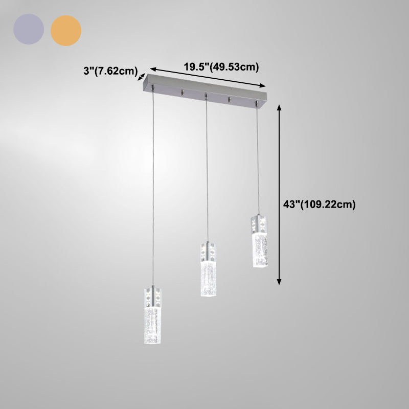 Geometric Hanging Lights Modern Style Crystal Multi Lights Pendant Light Kit
