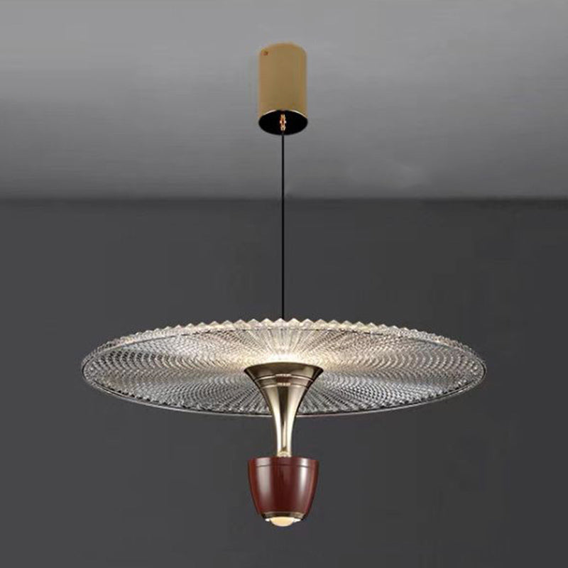 2 Lights Geometric Suspension Pendant Modern Style Metal Down Lighting