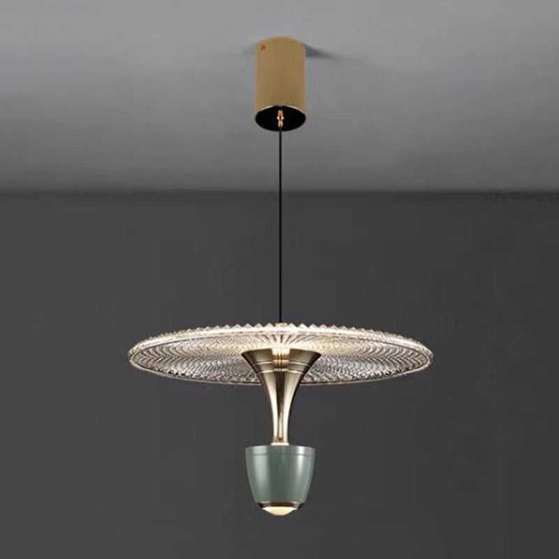 2 Lights Geometric Suspension Pendant Modern Style Metal Down Lighting