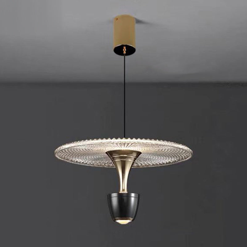 2 Lights Geometric Suspension Pendant Modern Style Metal Down Lighting