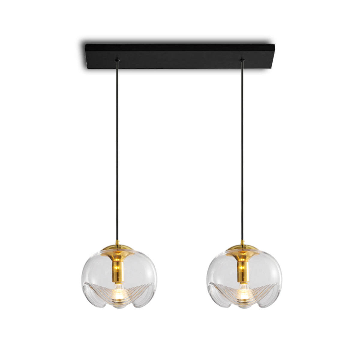 Spherical Shape Hanging Light Modern Style Glass Multi Light Hanging Lamp for Living Room
