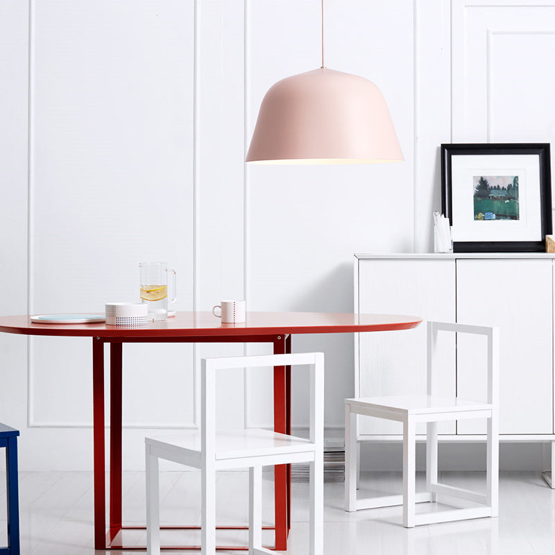 Metal Bowl Shape Hanging Pendant Light Nordic Suspension Pendant Light