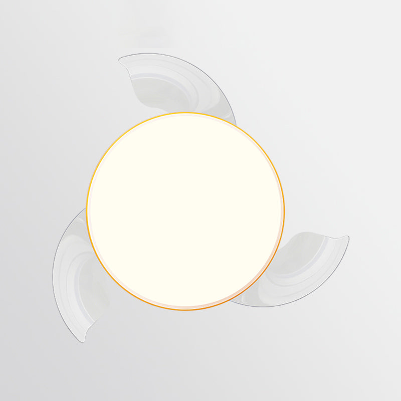 LAME MODERNE INVISIBLE FAN lampe à manger Circulaire LED Semi Flush Plafond Light