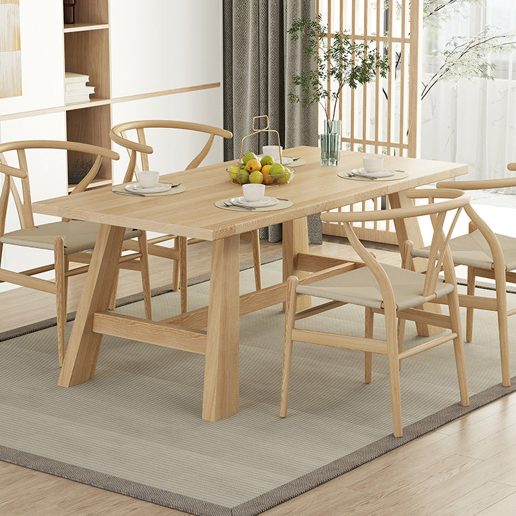 Modern 1/4/5 Pieces Dining Set Rectangle Pine Wood Dining Table for Dining Room