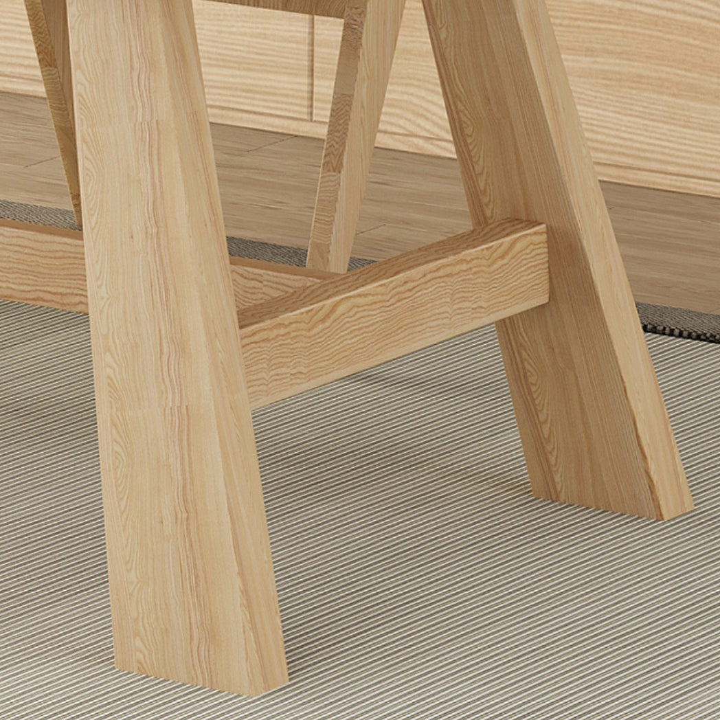 Modern 1/4/5 Pieces Dining Set Rectangle Pine Wood Dining Table for Dining Room