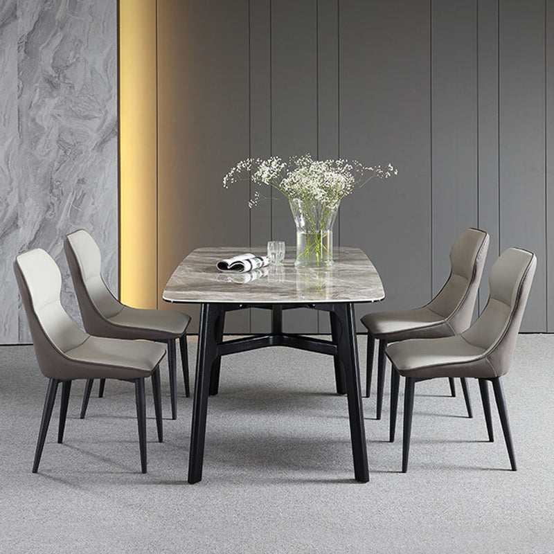Contemporary 1/4/5/7 Pieces Dining Table and Chairs Leather Dining Chairs Set