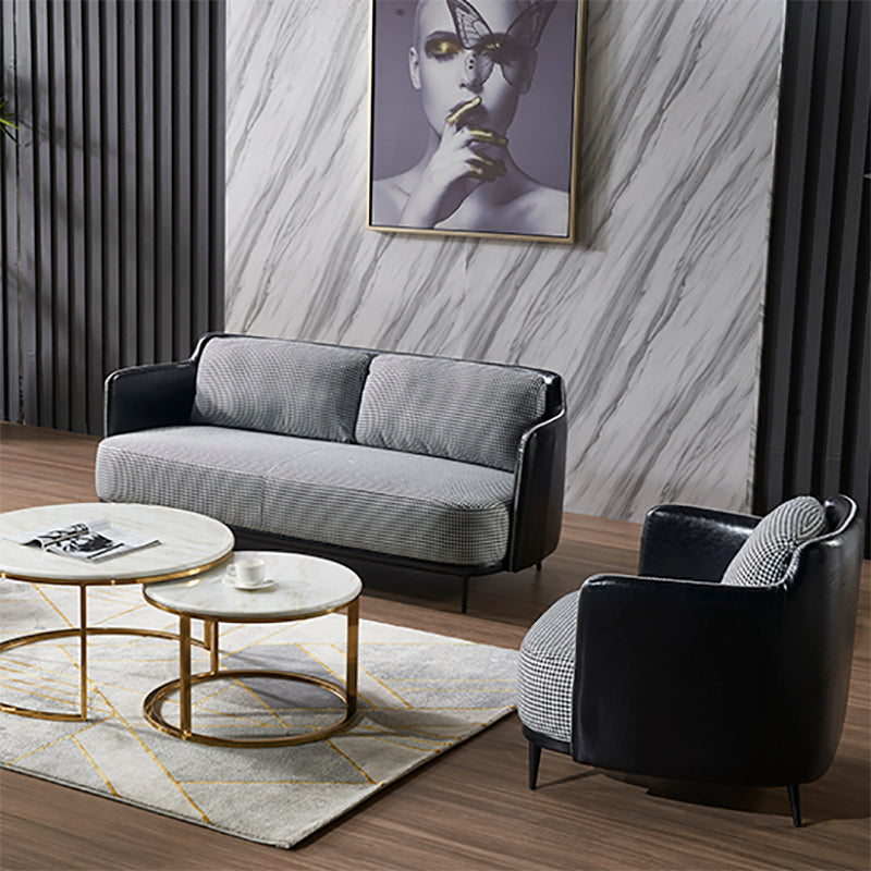 Moderne Baumwoll -Quadrat -Armsofa 29,9 "W mit Oberkissen für Wohnzimmer