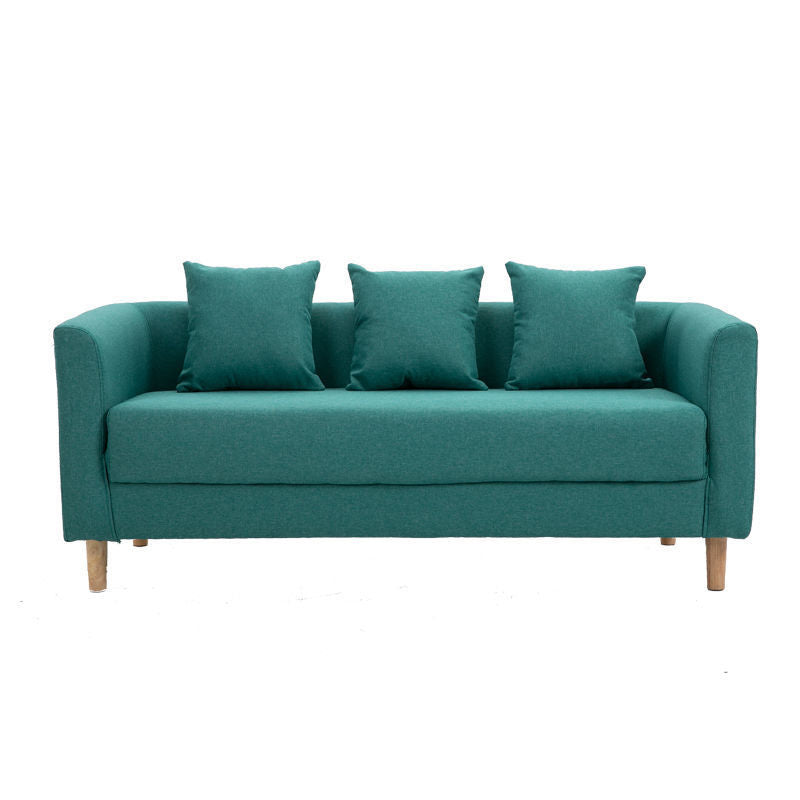 Sofa with 3 Pillows 3 Seater Hair Pin Legs Seating for Bonus Room