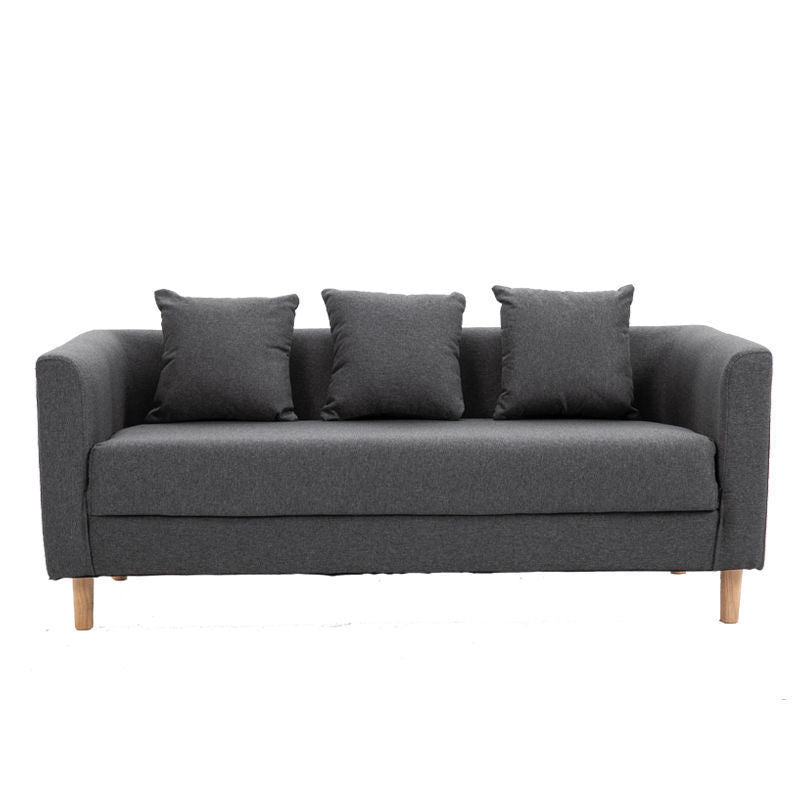 Sofa with 3 Pillows 3 Seater Hair Pin Legs Seating for Bonus Room