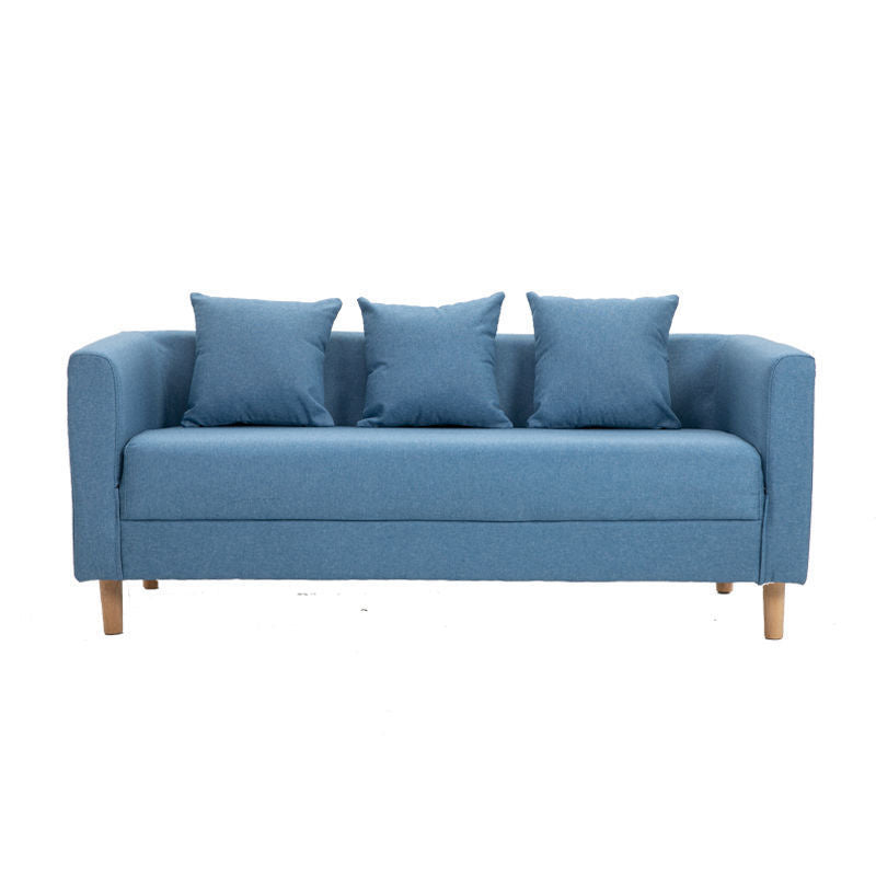 Sofa with 3 Pillows 3 Seater Hair Pin Legs Seating for Bonus Room