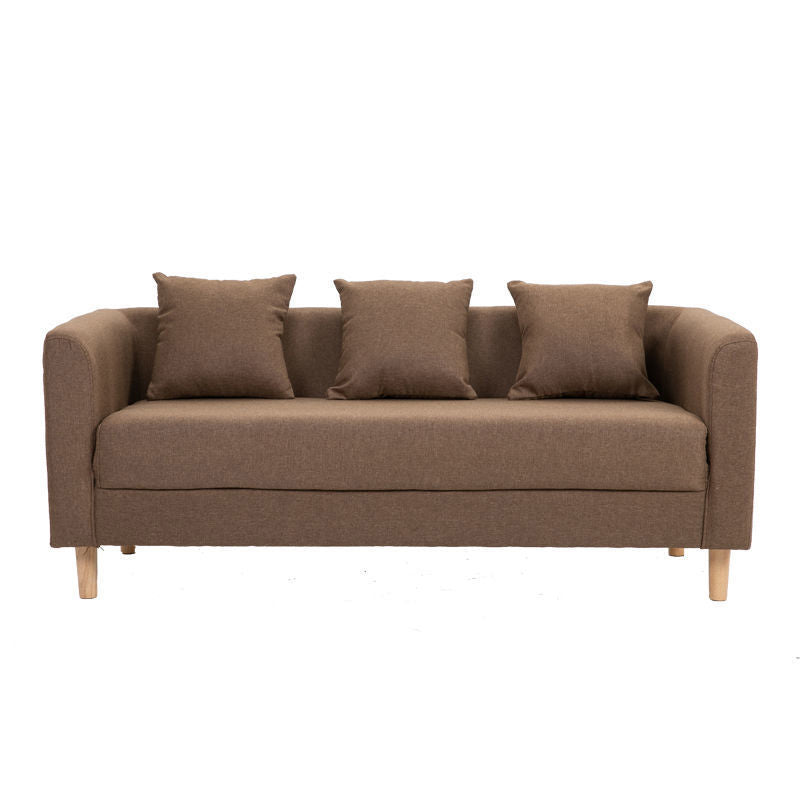 Sofa with 3 Pillows 3 Seater Hair Pin Legs Seating for Bonus Room