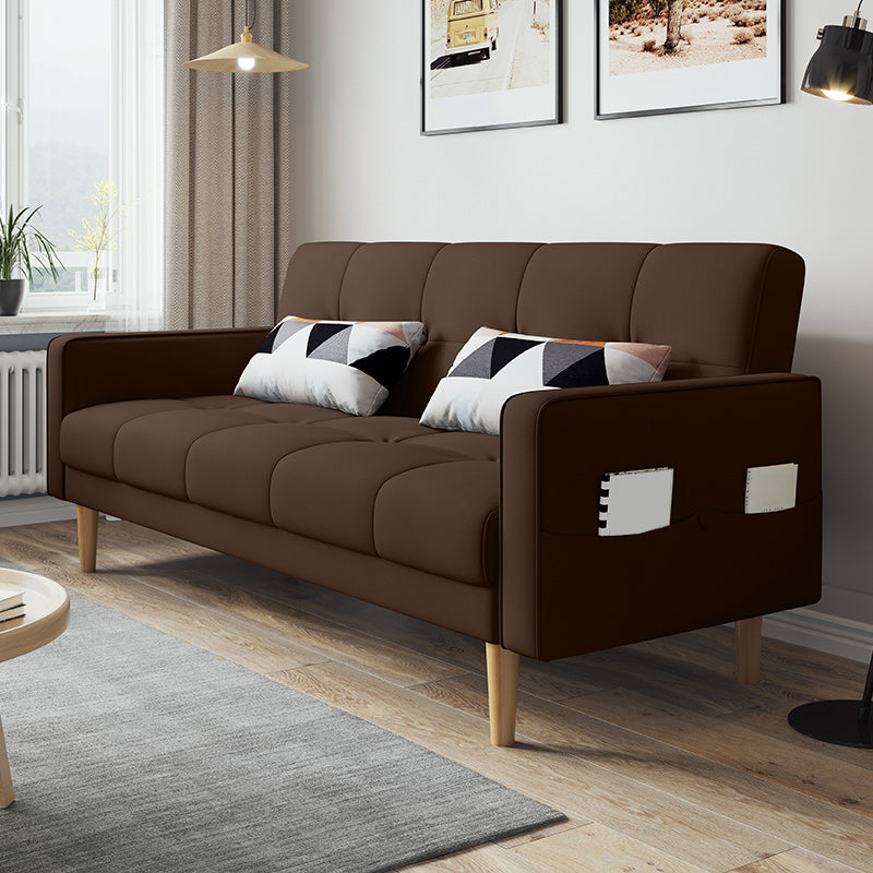 Zeitgenössisches Keks -Rücken -Sofa 22,44 "Hochquadrat -Armsofa Bett