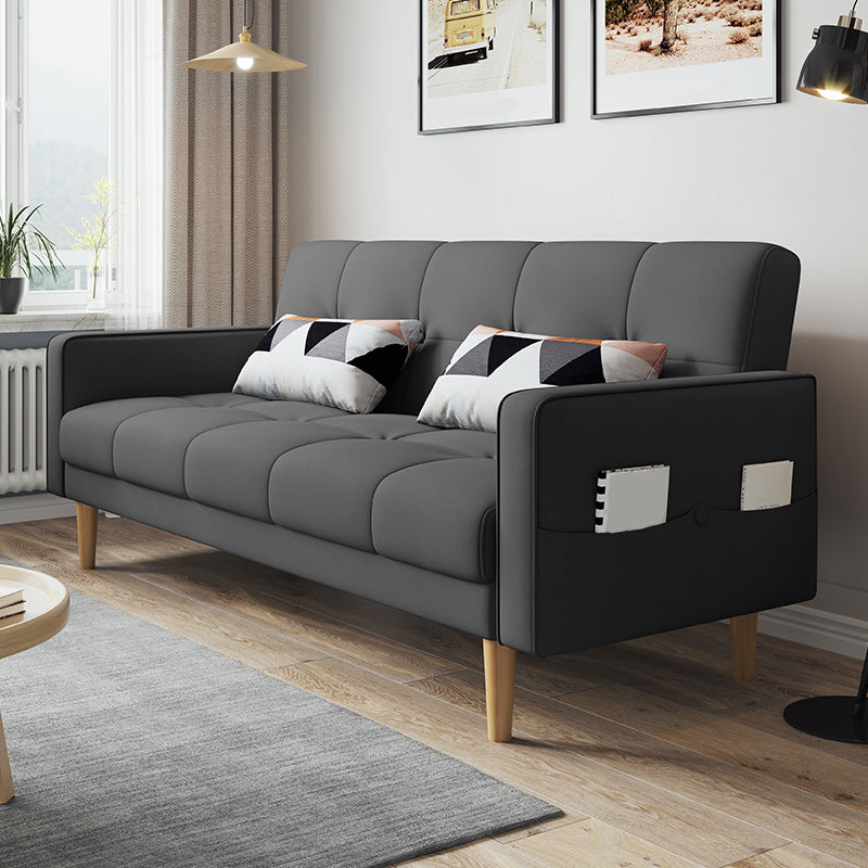 Zeitgenössisches Keks -Rücken -Sofa 22,44 "Hochquadrat -Armsofa Bett