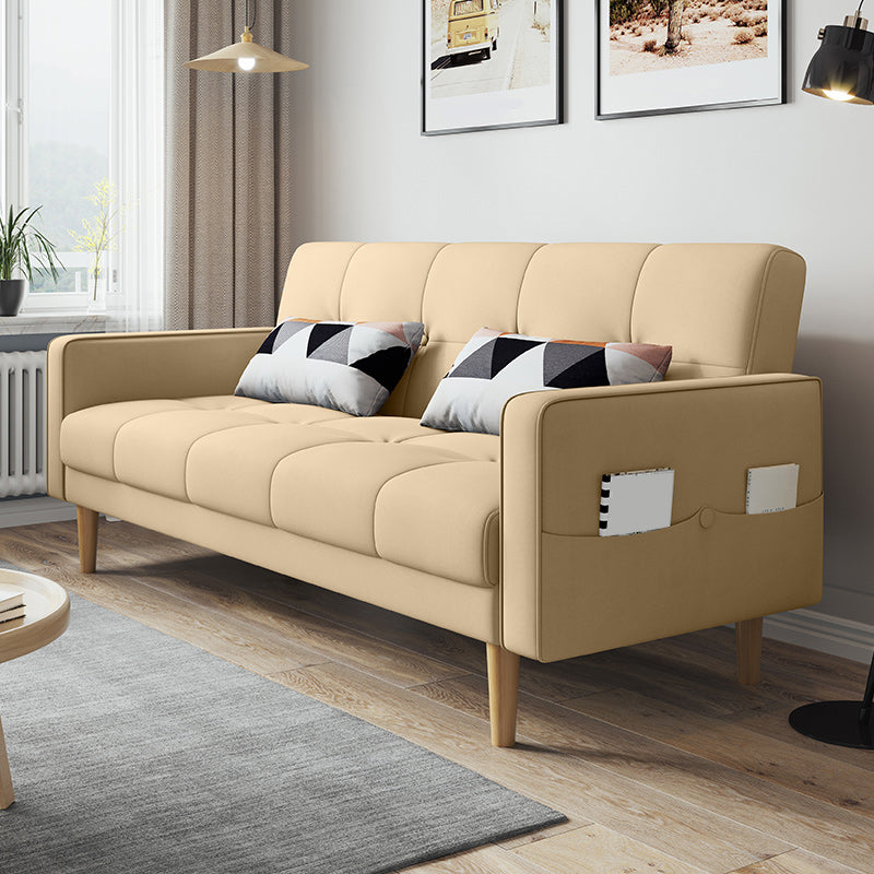 Zeitgenössisches Keks -Rücken -Sofa 22,44 "Hochquadrat -Armsofa Bett