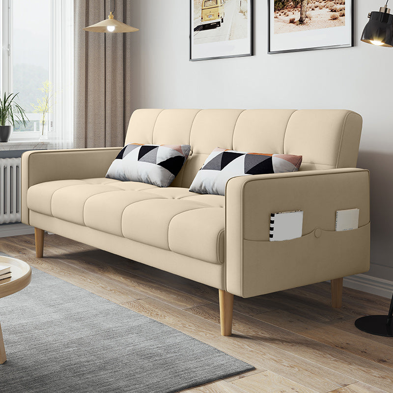 Zeitgenössisches Keks -Rücken -Sofa 22,44 "Hochquadrat -Armsofa Bett