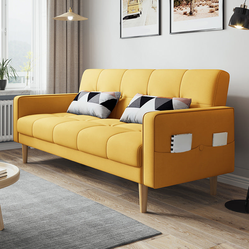 Zeitgenössisches Keks -Rücken -Sofa 22,44 "Hochquadrat -Armsofa Bett