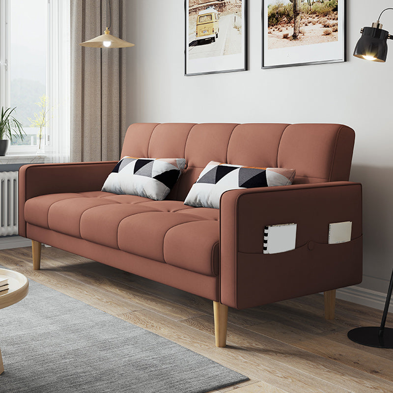 Zeitgenössisches Keks -Rücken -Sofa 22,44 "Hochquadrat -Armsofa Bett