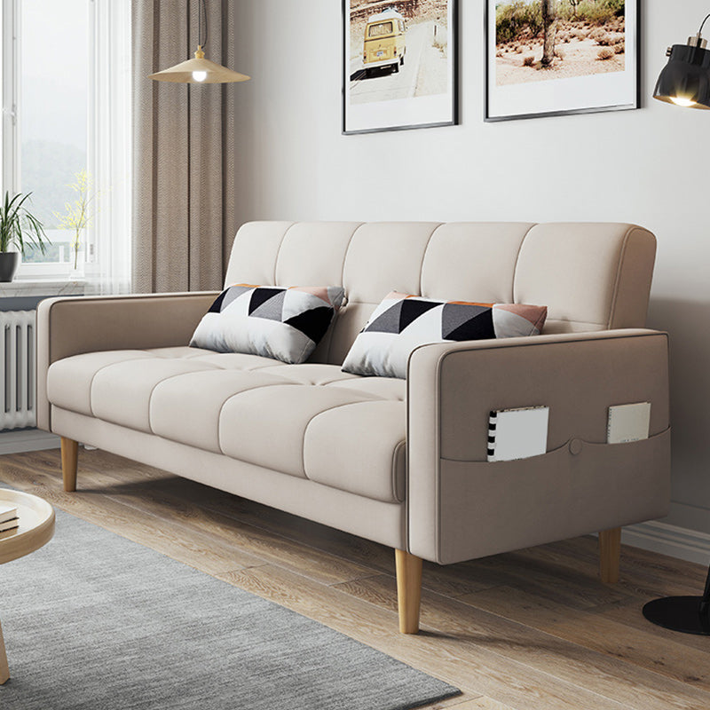 Zeitgenössisches Keks -Rücken -Sofa 22,44 "Hochquadrat -Armsofa Bett