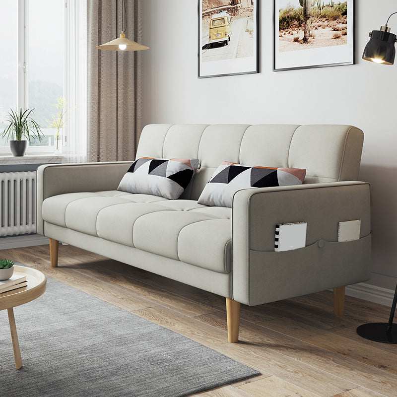 Zeitgenössisches Keks -Rücken -Sofa 22,44 "Hochquadrat -Armsofa Bett