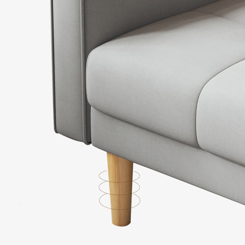 Zeitgenössisches Keks -Rücken -Sofa 22,44 "Hochquadrat -Armsofa Bett