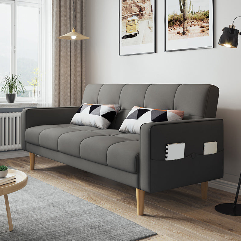 Zeitgenössisches Keks -Rücken -Sofa 22,44 "Hochquadrat -Armsofa Bett