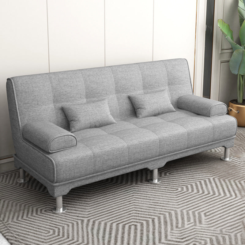 Fabric Modern Metal Legs Sofa Convertible Pillow Top Arm Sofa