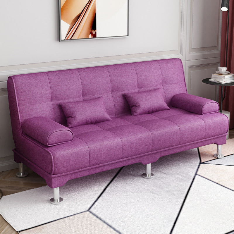 Tessuto gambe metalliche moderne divano convertibile cuscino con il cuscino.