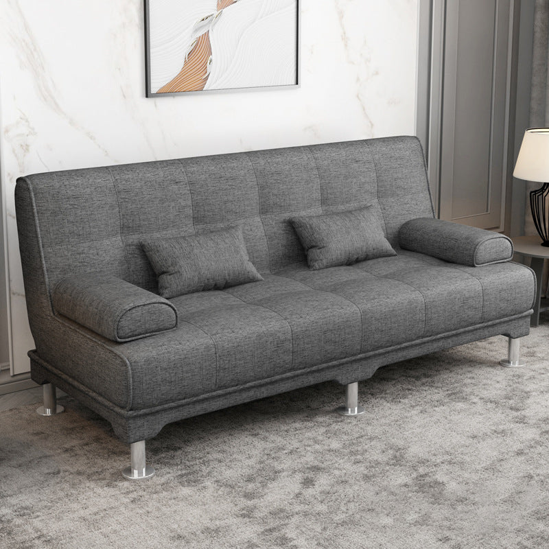 Fabric Modern Metal Legs Sofa Convertible Pillow Top Arm Sofa