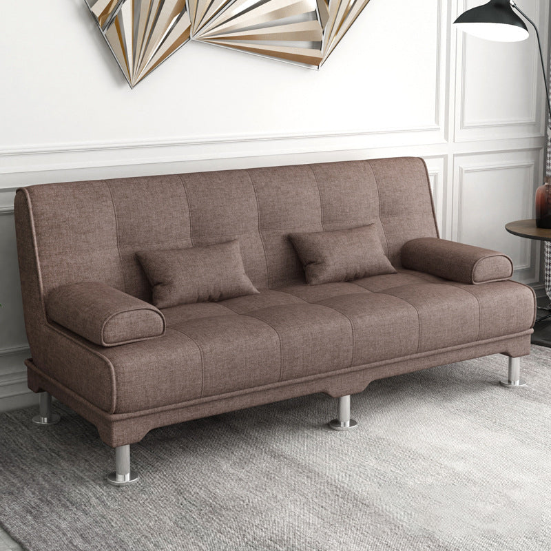 Tessuto gambe metalliche moderne divano convertibile cuscino con il cuscino.