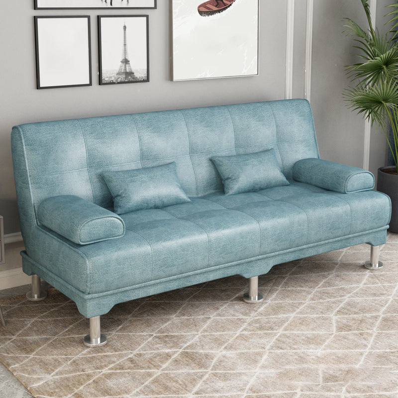 Tessuto gambe metalliche moderne divano convertibile cuscino con il cuscino.