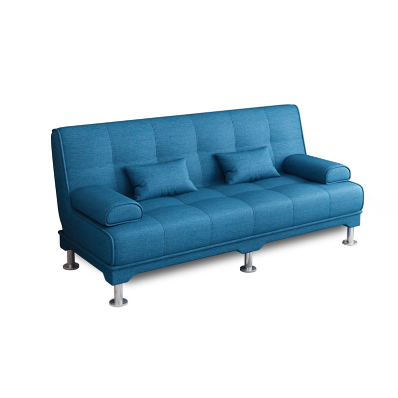 Tessuto gambe metalliche moderne divano convertibile cuscino con il cuscino.