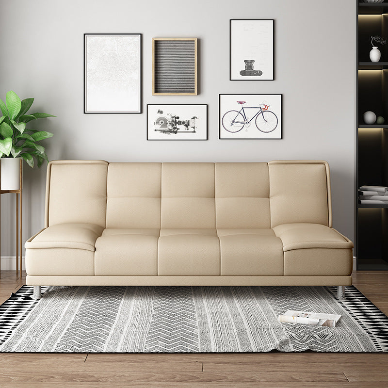 Modern Armless Convertible Chair Single Sleeper Sofa with Biscuit Back