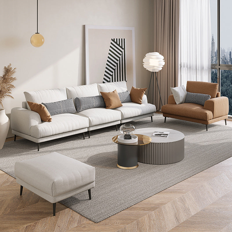 Fabric 3 Seater Living Room Contemporary Standard Sofa Chaise